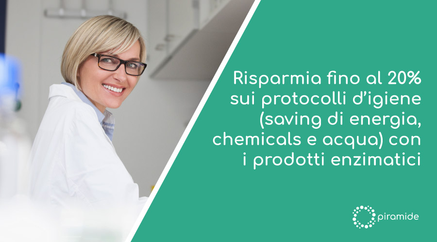 Risparmia fino al 20% sui protocolli d’igiene con i prodotti enzimatici Piramide